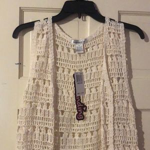bohemian knit “vest”